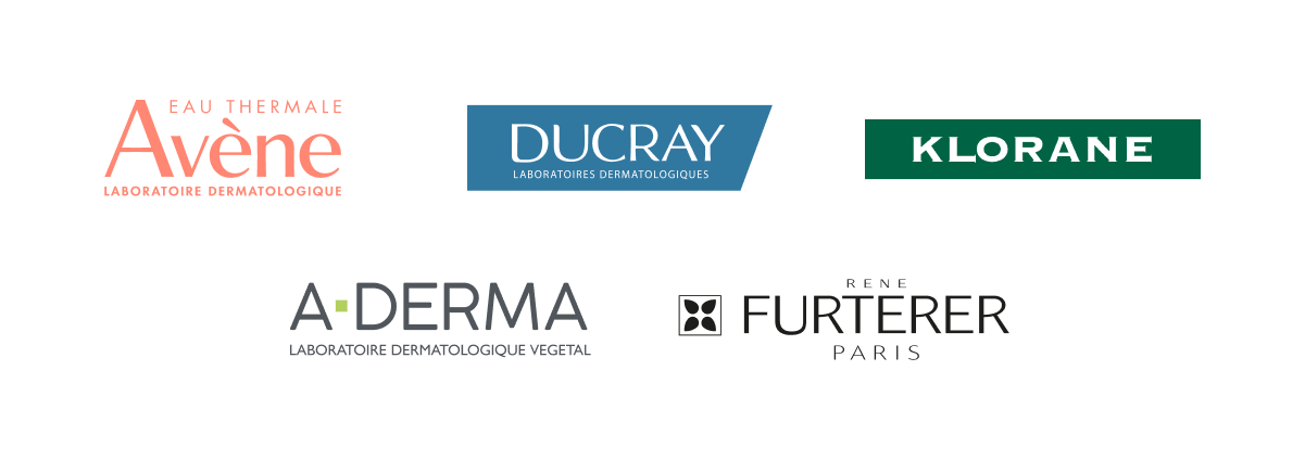Bis zu 45 % rabatt auf A-Derma, Avene, Ducray, Klorane und Rene Furterer